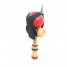 Husa Suport pentru Kendama, din Piele Ecologica Rezistenta in Timp, Diametrul 6 cm, Negru