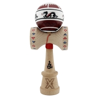 Kendama X Originala, Profesionala, DRAGON Series, Super Sticky cu Cupe Mari King Size V3, Rulment Metalic si Gaura in Baza, din 