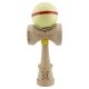 Kendama X Originala Silken, Profesionala, Cupe Mari KING SIZE V3, Super Sticky, Gaura in Baza, Rulment Metalic, din lemn 18 cm, Ata 62/65 cm, Cream Galben