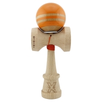 Kendama X Originala RAINBOW, Profesionala, Cupe Mari KING SIZE V3, Super Sticky, Gaura in Baza, Rulment Metalic, din lemn 18 cm,
