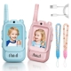 Set Walkie Talkie WiFi pentru Copii, Set 2 Statii, Apeluri Video, cu Ecran de 2", Efecte Voce, Reincarcabile, Cabluri TYPE-C, Ra