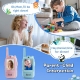 Set Walkie Talkie WiFi pentru Copii, Set 2 Statii, Apeluri Video, cu Ecran de 2", Efecte Voce, Reincarcabile, Cabluri TYPE-C, Ra