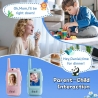 Set Walkie Talkie WiFi pentru Copii, Set 2 Statii, Apeluri Video, cu Ecran de 2", Efecte Voce, Reincarcabile, Cabluri TYPE-C, Ra
