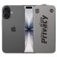Folie de Protectie pentru Apple iPhone 17, Sticla Securizata ESD Antistatica, Super-X Privacy OG, Margini Negre, 0.30 mm, Transp