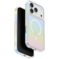 Husa Telefon, Compatibila iPhone 17 Pro, Model Cameleon, Magsafe, Schimbare Gradient de Culoare din Unghiuri Diferite, Multicolo