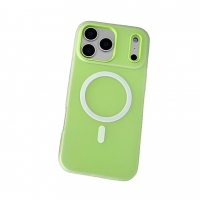 Husa Telefon Jelly Magnetic 2in1, Compatibila cu Apple iPhone 17 Pro Max, din PC+TPU, Magsafe, Finisaj Mat, Verde