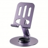 Suport de Birou pentru Telefon sau Tableta, din Metal, Pliabil, 5.7 x 13.5 x 8.7 cm, Universal, Mov