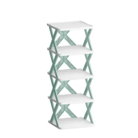 Organizator de Pantofi, 5 Straturi, din ABS, Suport Modular, 65.5 x 24 x 26 cm, Turcoaz