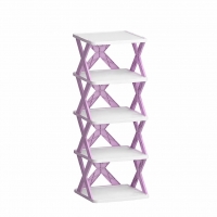 Organizator de Pantofi, 5 Straturi, din ABS, Suport Modular, 65.5 x 24 x 26 cm, Mov