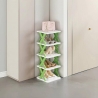 Organizator de Pantofi, 5 Straturi, din ABS, Suport Modular, 65.5 x 24 x 26 cm, Verde