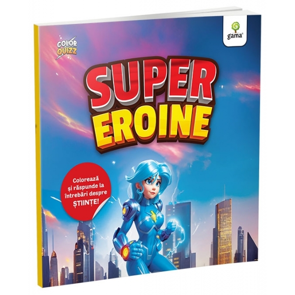 Carte interactivă de desenat pentru copii, Super Eroine, Ediția Gama