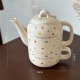 Set de Ceai, Ceainic cu Ceasca pentru Uz Casnic, Stele cu Luna, Set de Ceai pentru Copii, Adulti, 18 x 17 x 13 cm, Alb Crem