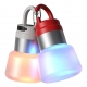 Lampa Portabila, de Voiaj/Camping, Incarcare USB, IPX5, LED RGB, din ABS, 300 mAh, 10 x 5.5 x 5.5 cm, Galben