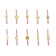 Set 10 Mărțișor Bratară Placate cu Aur 24K, Mix
