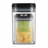 Cutii de Depozitare Alimente, Set din 2 Cutii de Tip Container de 0.8 si 1.3 l, Recipiente pentru Cereale in Bucatarie, Transpar