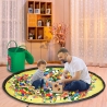 Cutie de Depozitare 2In1, Impermeabila, Covor pentru Jucarii si Lego 150cm, Capacitate Mare, cu Manere, cu Sfori, Inaltime 40cm,