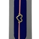 Bratara Placata cu Aur 24k, Snur Rosu/Alb, Model 8, Inima