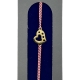 Bratara Placata cu Aur 24k, Snur Rosu/Alb, Model 9, Inima