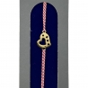 Bratara Placata cu Aur 24k, Snur Rosu/Alb, Model 9, Inima