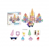 Set magnetic de construit, 121 piese, Pentru copii, Multicolor