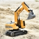 Excavator Jucarie pentru Copii, Jucarie Excavator cu Telecomanda, Jucarie de Constructie, Acumulator cu Incarcare USB, 23 x 22 x