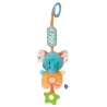 Zornăitoare bebeluși Minibo, Elefanțel, Jucărie interactivă cu accesoriu dentiție, Multicolor