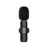 Microfon Lavaliera Wireless, 1 Microfon si 1 Receptor Tip Lightning, Autonomie 1-3h, Bluetooth 5.0, 70dB, Baterie 50 mAh, Negru