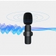 Microfon Lavaliera Wireless, 1 Microfon si 1 Receptor Tip Lightning, Autonomie 1-3h, Bluetooth 5.0, 70dB, Baterie 50 mAh, Negru