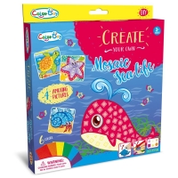 Set de creatie, Color Day, Mozaic animale marine, Pentru copii, Multicolor
