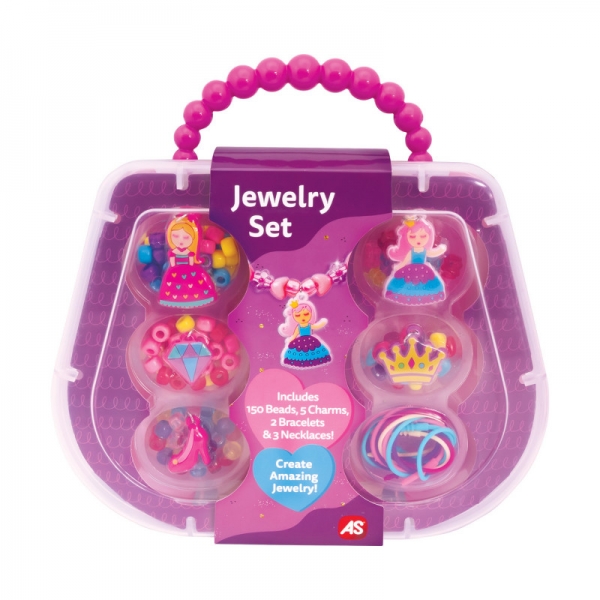 Set creativ pentru realizat bijuterii, Model regina, Pentru copii, Mov