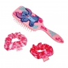 Set Perie de Păr și Elastice Stitch, Model Stitch, Pentru copii, Roz