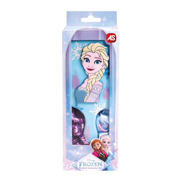 Set Perie de Păr și Elastice Frozen, Model Elsa, Pentru copii, Albastru