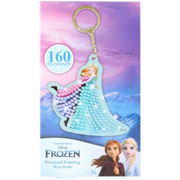Set creativ pentru copii, Breloc pictură cu diamante, Frozen, Multicolor