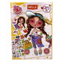 Set creativ cu accesorii magnetice, I Am Bella, Imbraca papusa, 50 piese, Pentru copii, Galben, Summer