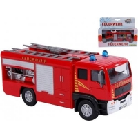 Machetă metalică Camion de pompieri cu lumină și sunet, Scara 1:36, Rosu