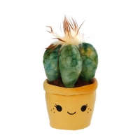 Plantă de pluș cactus în ghiveci, 23 cm, Pentru copii, Portocaliu