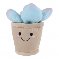 Jucărie interactivă de pluș, Plantă în ghiveci, 13 cm, Pentru copii, Albastru