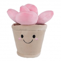 Jucărie interactivă de pluș, Plantă în ghiveci, 13 cm, Pentru copii, Roz