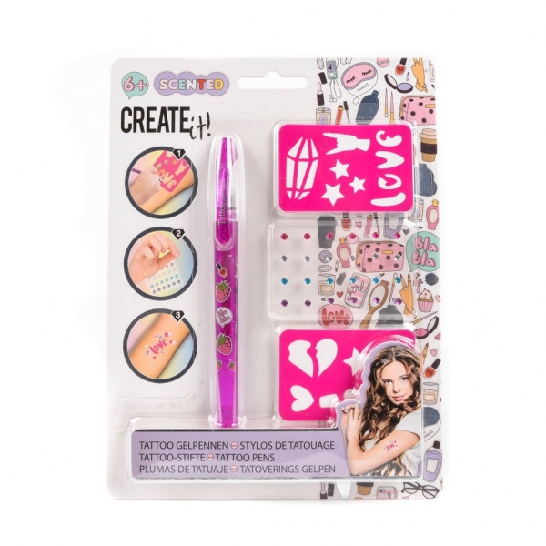 Set tatuaje temporare, Beauty Tattoo, Pentru copii, Roz
