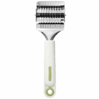 Dispozitiv de taiat Taietei, din Plastic cu Inox Razatoare, Curatator de Legume-Fructe, Maner Anti Alunecare, 22 x 6.5 cm Alb