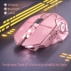 Mouse Wireless, 6 Butoane, DPI Ajustabil 1200-3600, Iluminare RGB Tip Breathing, Reincarcabil, 138x80x38 mm, Compatibil MacBook/iPad/Laptop, Roz