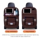 Organizator Spate Scaun Auto, Masa Pliabila, Piele Ecologica, Impermeabil, Suport pentru Tableta, Sortare Lucruri si Protejare Tapiterie, 40 x 63cm, Orange