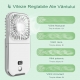 Ventilator Portabil, 3 in 1, de Mana, de Gat, de Birou, 16.7 x 8 x 1.9 cm, 3 Trepte de Viteza, Incarcare USB, Pliabil, Afisaj Digital, Suport Telefon, Alb