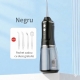 Irigator Bucal Electric,  Portabil, Dus Bucal pentru Curatare, Indepartare Tartru, 4 Capete, 25 x 8 x 8 cm, Negru