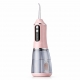 Irigator Bucal Electric,  Portabil, Dus Bucal pentru Curatare, Indepartare Tartru, 4 Capete, 25 x 8 x 8 cm, Roz