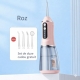 Irigator Bucal Electric,  Portabil, Dus Bucal pentru Curatare, Indepartare Tartru, 4 Capete, 25 x 8 x 8 cm, Roz
