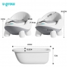 Oliță pentru copii cu spătar ergonomic, U-Grow, vas detașabil, antiderapantă, +1 an