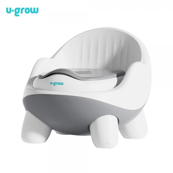 Oliță pentru copii cu spătar ergonomic, U-Grow, vas detașabil, antiderapantă, +1 an