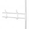 Organizator haine și pantofi, Cuier cu 8 cârlige și 4 polițe, 155x60x26 cm, Alb