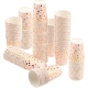 Set 10 pahare de carton, model buline aurii, 250ml, roz